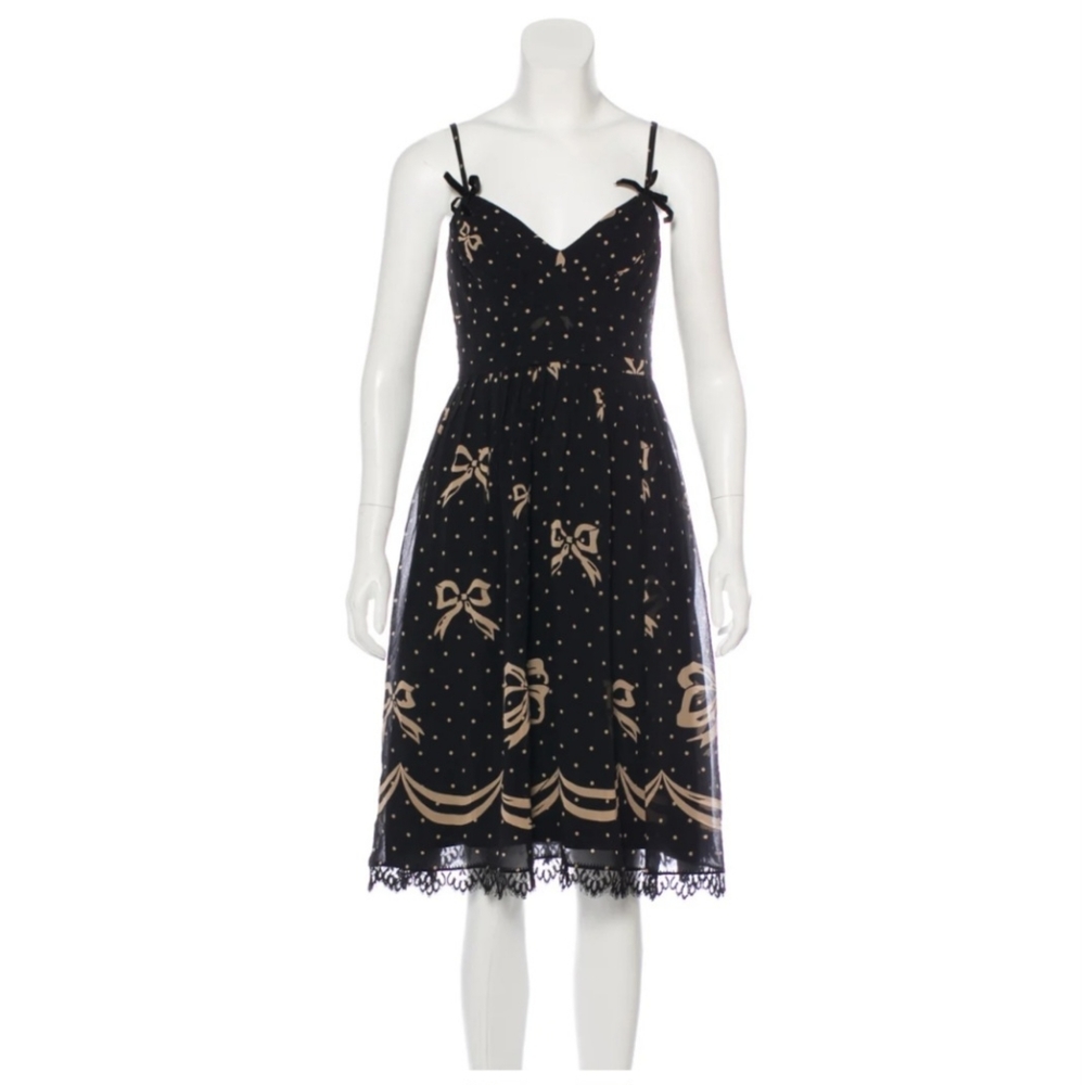 🎀 Shoshanna Silk Bow Dress